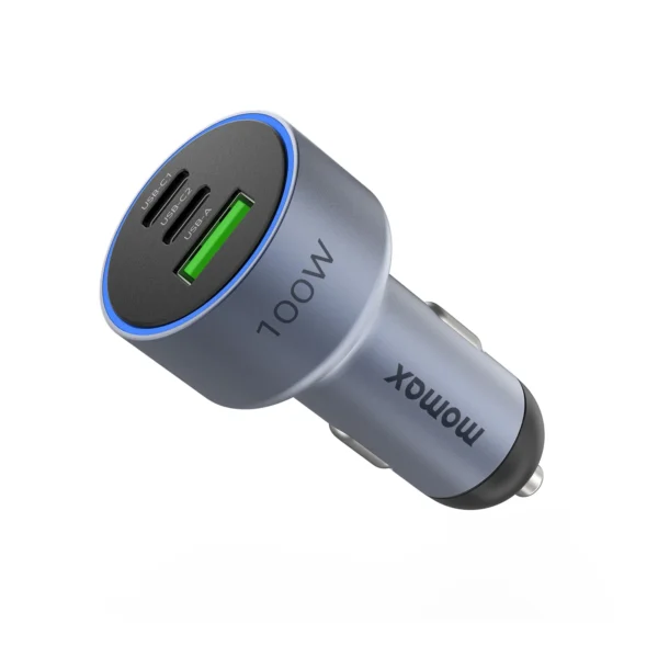 Cargador de Celular para Auto Momax 100W 2 USB-C + 1 USB-A
