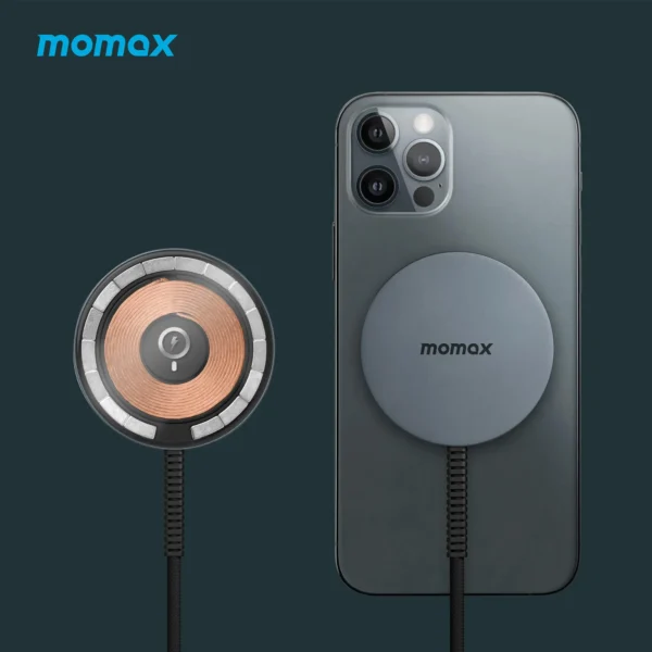 Cargador Inalámbrico Magnético Momax Q.Mag 2 de 15W USB-C