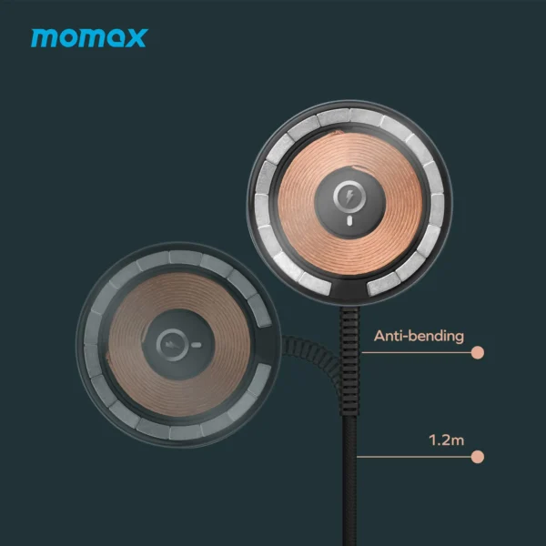 Cargador Inalámbrico Magnético Momax Q.Mag 2 de 15W USB-C