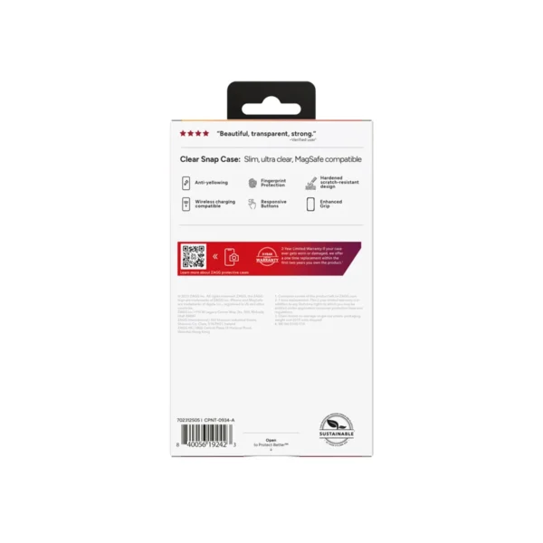 Case ZAGG Clear Snap con MagSafe