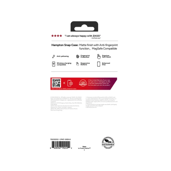 Case ZAGG Hampton Snap con MagSafe