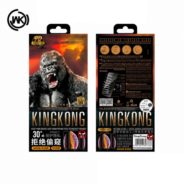 Mica de Vidrio Templado WEKOME King Kong 9D Antiespía